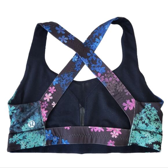 Lululemon In A Flash bra in Petal Pop Black Floral size 4 - Picture 5 of 7
